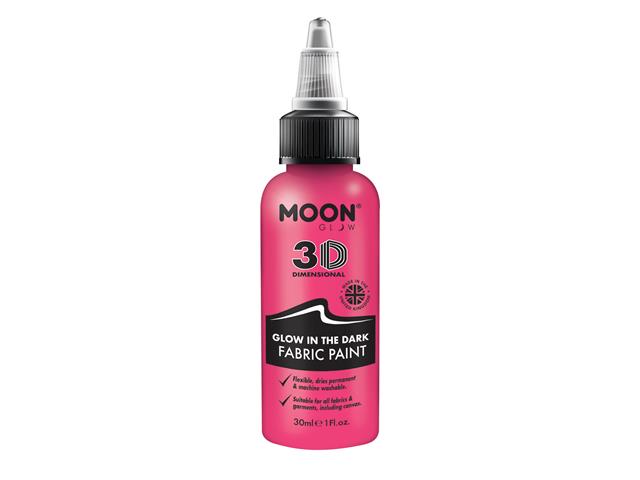 Glow In The Dark Fabric Paint- 30ml M1863-pink_-_glow_fabric_paint_30ml