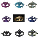 Venetian mask with crystals around eyes