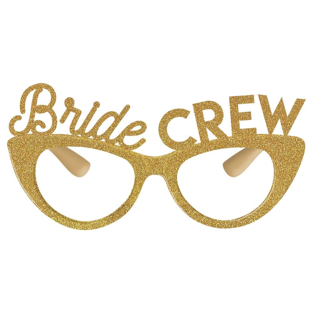 Bride Crew Bachelorette Glasses - gold