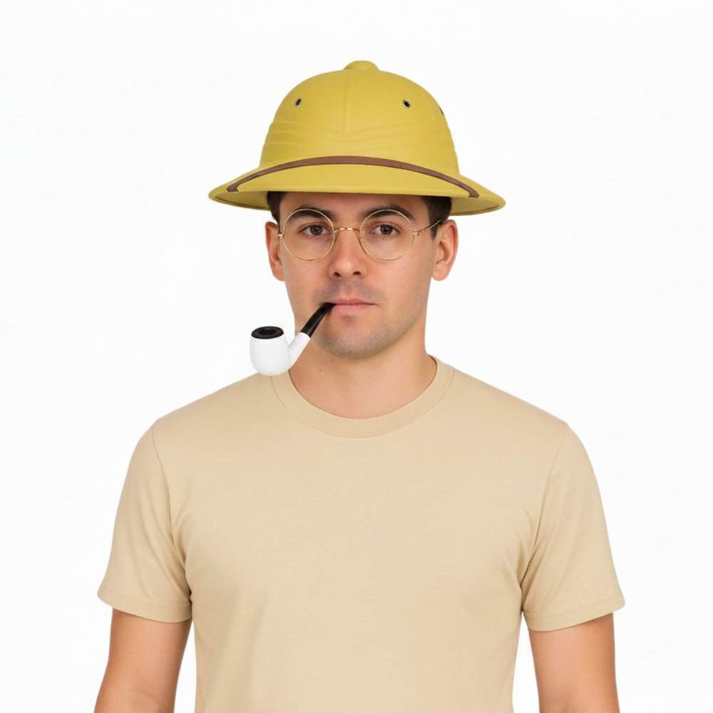 Kit de Costume Safari avec chapeau, pipe et lunettes - Explorateur