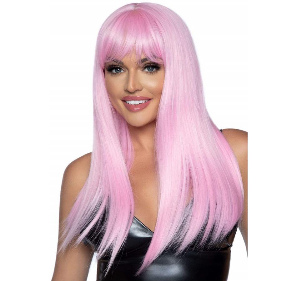 24" Straight Wig with Bangs straight-wig-with-bangs pink