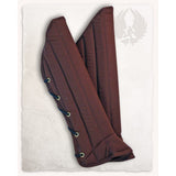 Mytholon Leopold padded greaves canvas 989988-100166SL-Leopold-Beinpolster-Canvas-braun