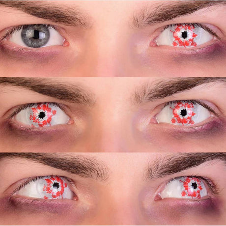 Shatter Contact LENSES - white/red