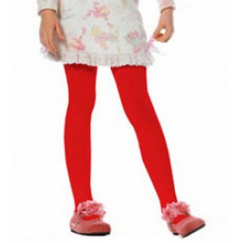 Girls Opaque Tights 4646_red