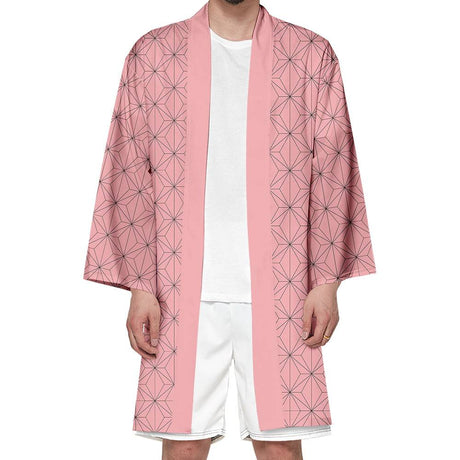 Long Casual kimono style cardigan- Pink
