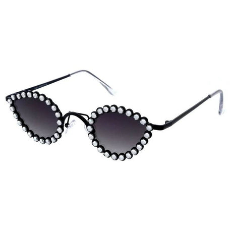 Unisex Small Cat Eye Vintage Inspired Rhinestone Encrusted Frame-Assorted