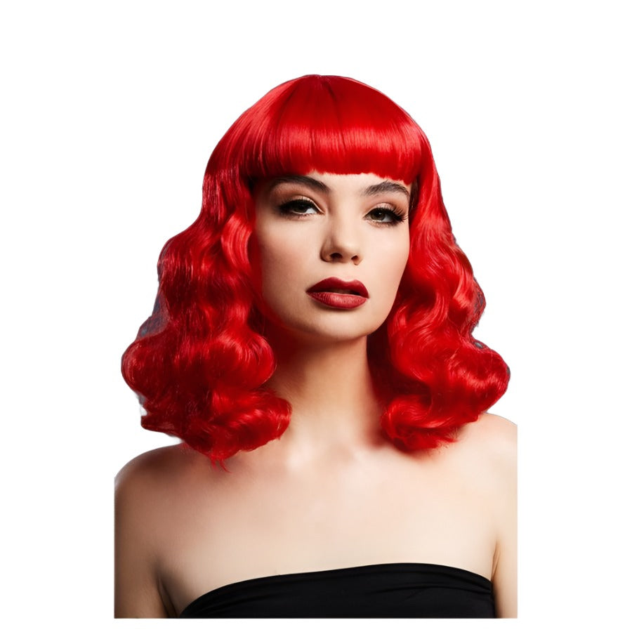 Bettie short Wig with Fringe 72114_Bettie_wig_red
