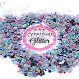 Amerikan Body Art Chunky Glitter 0.094" hex 1oz Jars unicornTears-swatch