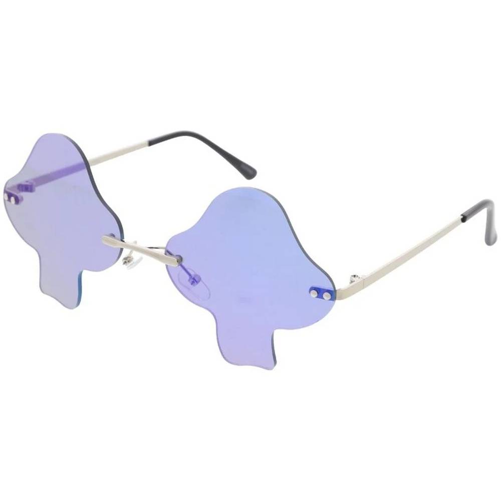 Unisex Metal Medium Mushroom Rimless Novelty Frame- Assorted