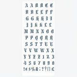 Tinsley alphabet vieil anglais Tatouages ​​temporaires - doigts de phalange
