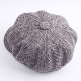 Casquette de gavroche Années Folles - Chapeau classique en chevrons