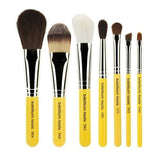 Bdellium Travel Set Basic 7 Pcs brush set with roll up pouch
