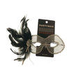 Lace eye mask with feathers