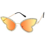 Butterfly shaped Sunglasses with rhinestones - Assorted