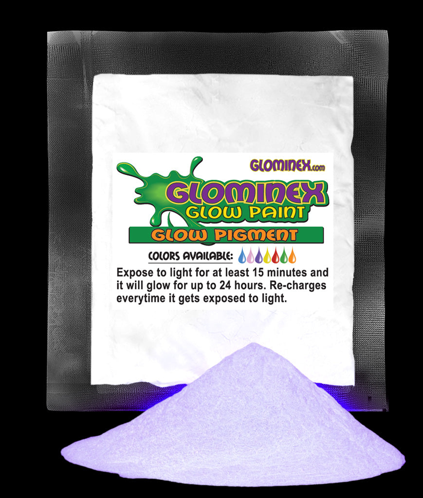Glominex Glow Pigment1oz Invisible Day Purple