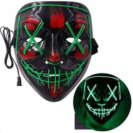 LED Halloween black Mask - Purge