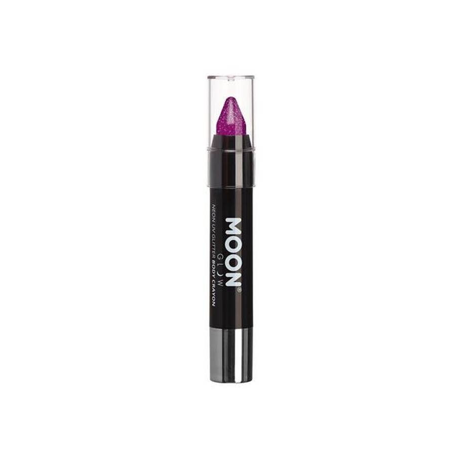 UV Glitter Face & Body Crayon 3.5g M04076-purple_-_neon_uv_glitter_face_&_body_crayon_3.5g
