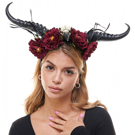 Voodoo ram horns raven headband