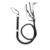 Vixen braided Whip with rhinestone handle 54" - black