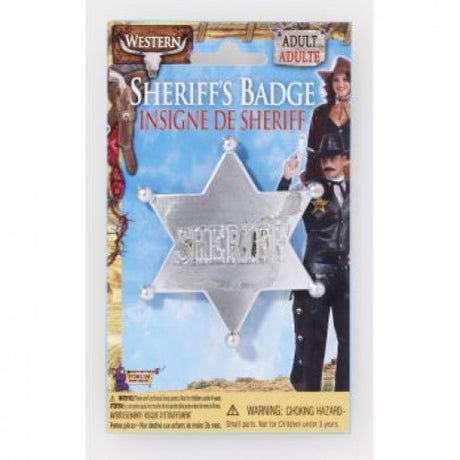 Wild Western Sheriff Badge - Silver 66290