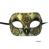 Steampunk man mask with gears