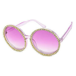 Extra large Round Frames With Rhinestones Assorted Colors