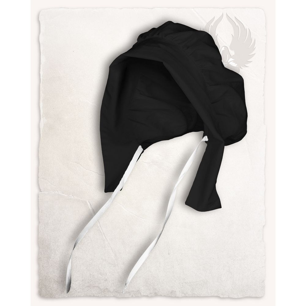 Anna Maidservant Bonnet Cap 970444-102075SL-Anna-Haube-leichte-Baumwolle-Schwarz5acc8924193ed