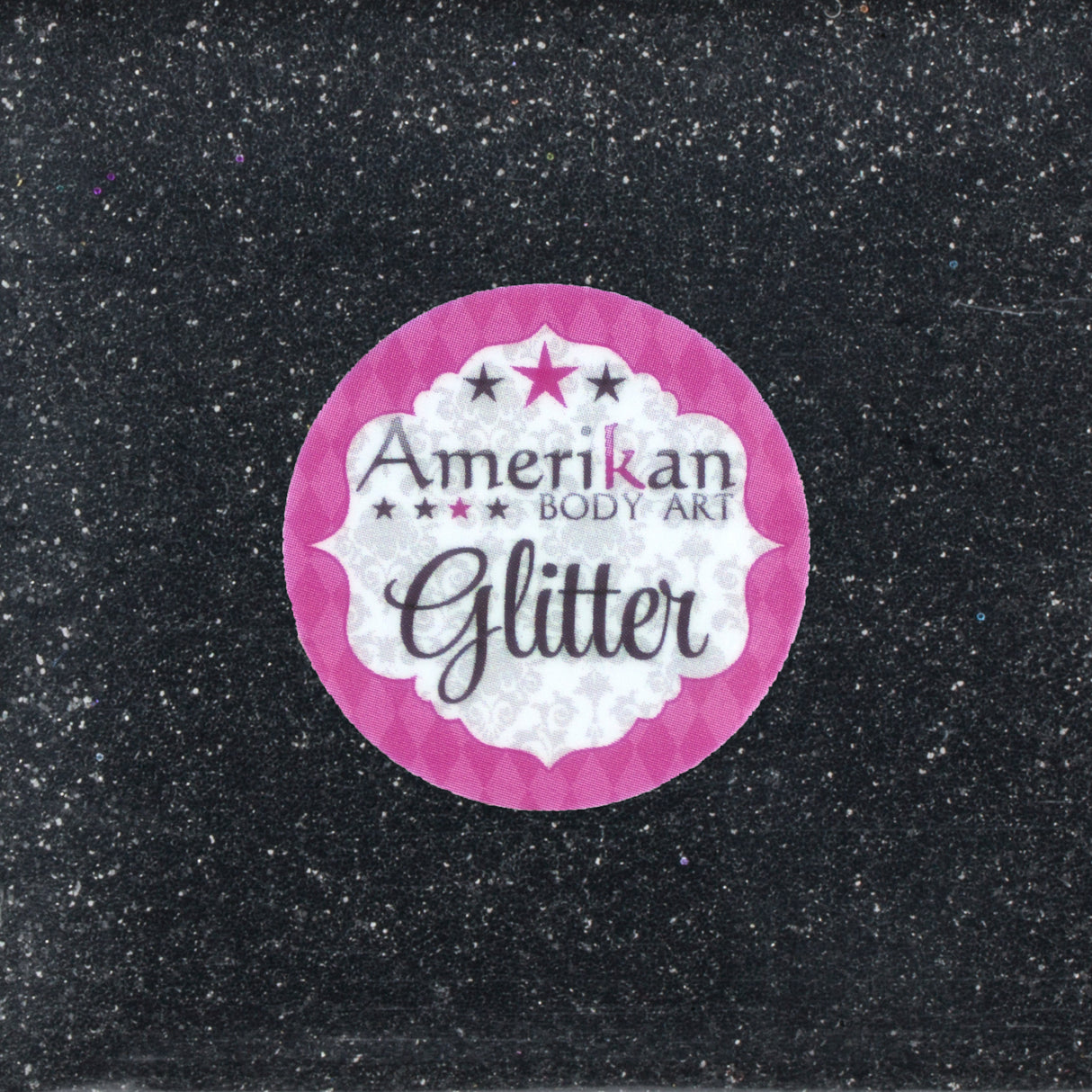 Amerikan Body Art Cosmetic Glitter JetBlackSwatch