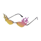 Unisex Metal Small Flaming Lens glasses - Assorted