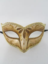 Venetian Mask small with glitter M - 6A M3112_Gold