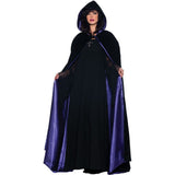 Deluxe Velvet & Satin Hooded Cape 63 inch 29209_Purple