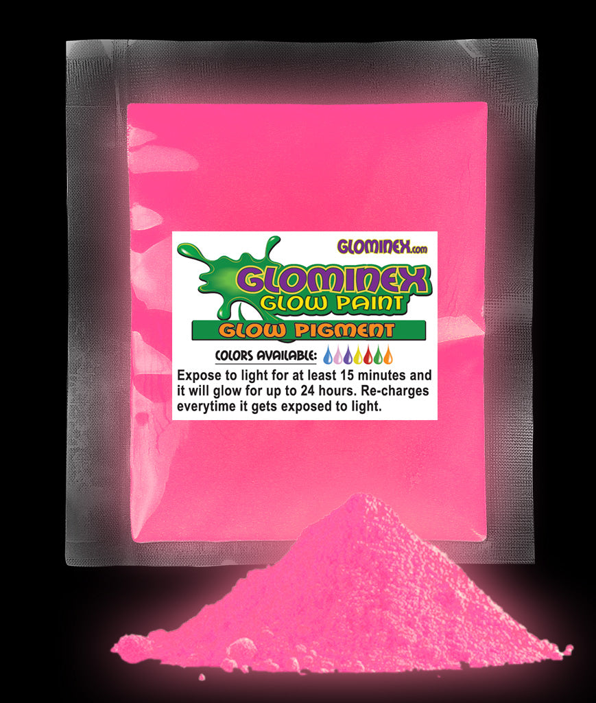 Glominex Glow Pigment1oz Glominex Glow Pigment 1 oz - Pink