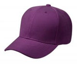 Plain Baseball Velcro Cap PC330 Hat O.S. Epoch-cap-PC330_PURPLE