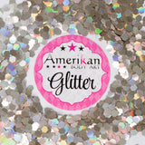 Amerikan Body Art Chunky Glitter 0.094" hex 1oz Jars SparklingChampagne-swatch