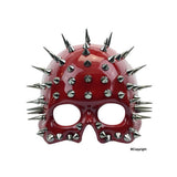 Steampunk half skull mask with spikes