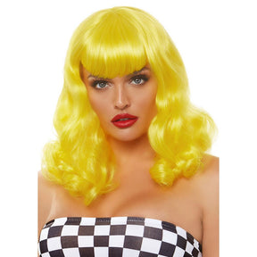 16" Retro bang curly bob wig A2860_01