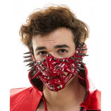 Red demon Oni half Mask with Spikes