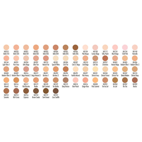 BEN NYE MediaPRO HD Sheer foundation HD_Media_Pro_Sheer__Chart