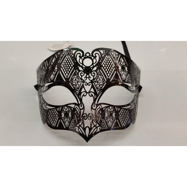 Black metallic venetian mask Black