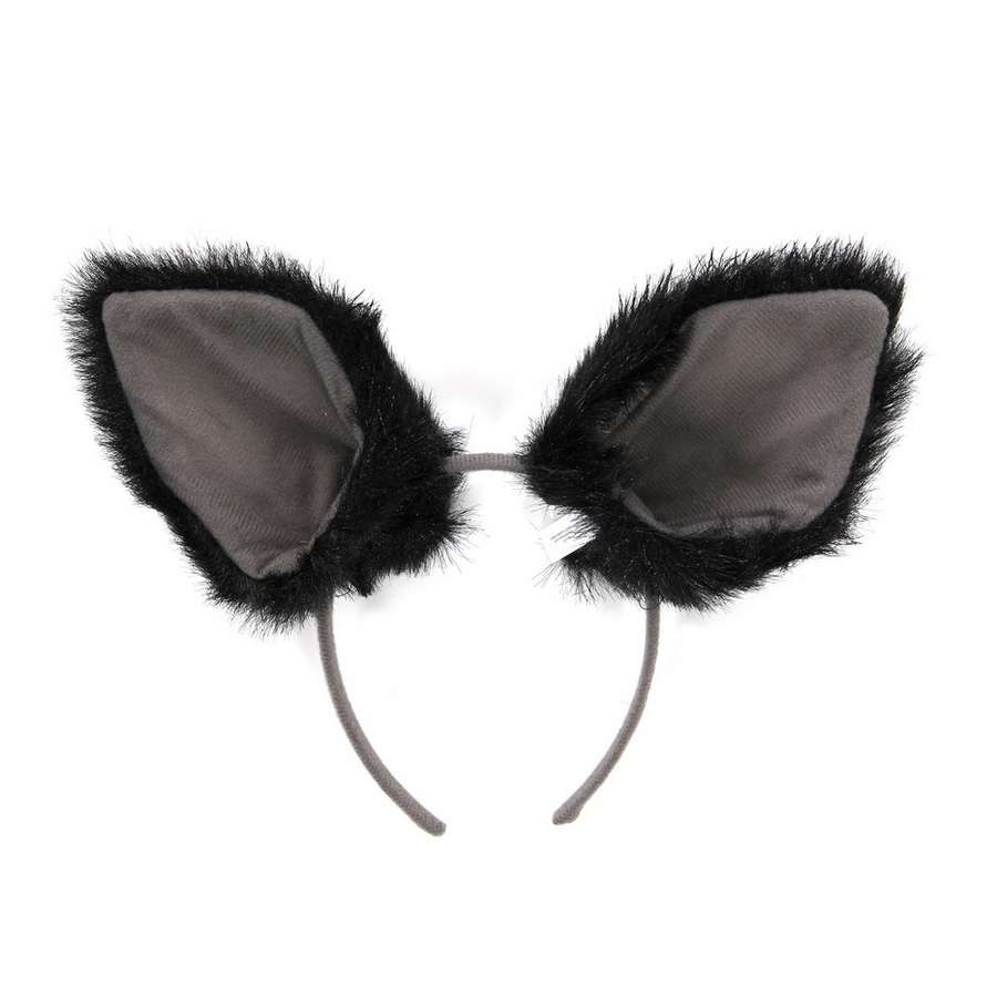 Deluxe Cat Ears Headband - Black