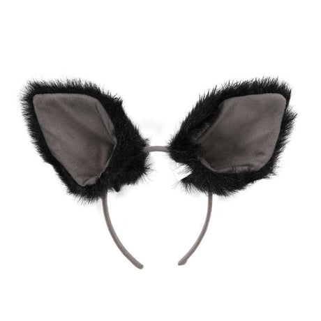 Deluxe Cat Ears Headband - Black