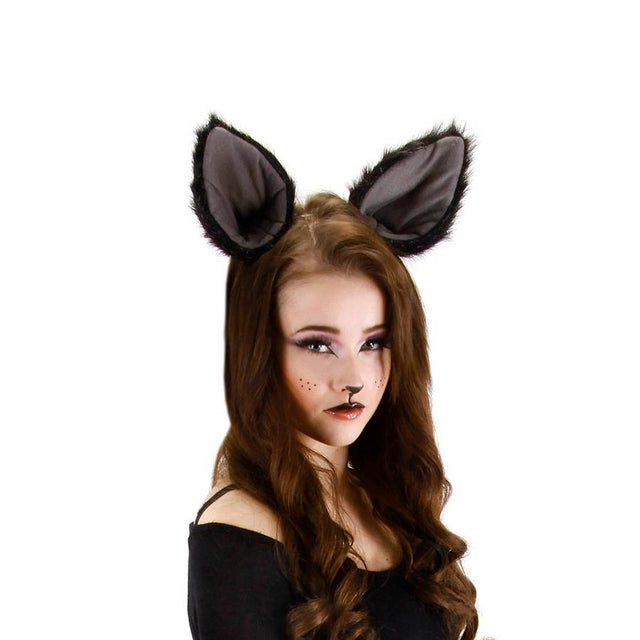 Deluxe Cat Ears Headband - Black
