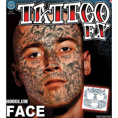Hoodlum Temporary Face Tattoo - Tinsley