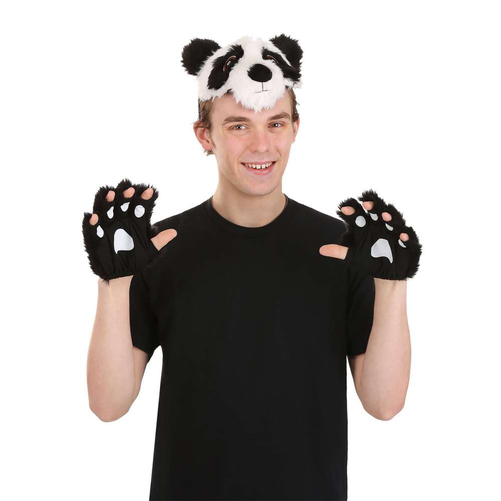 Panda Plush Headband & Paws Kit