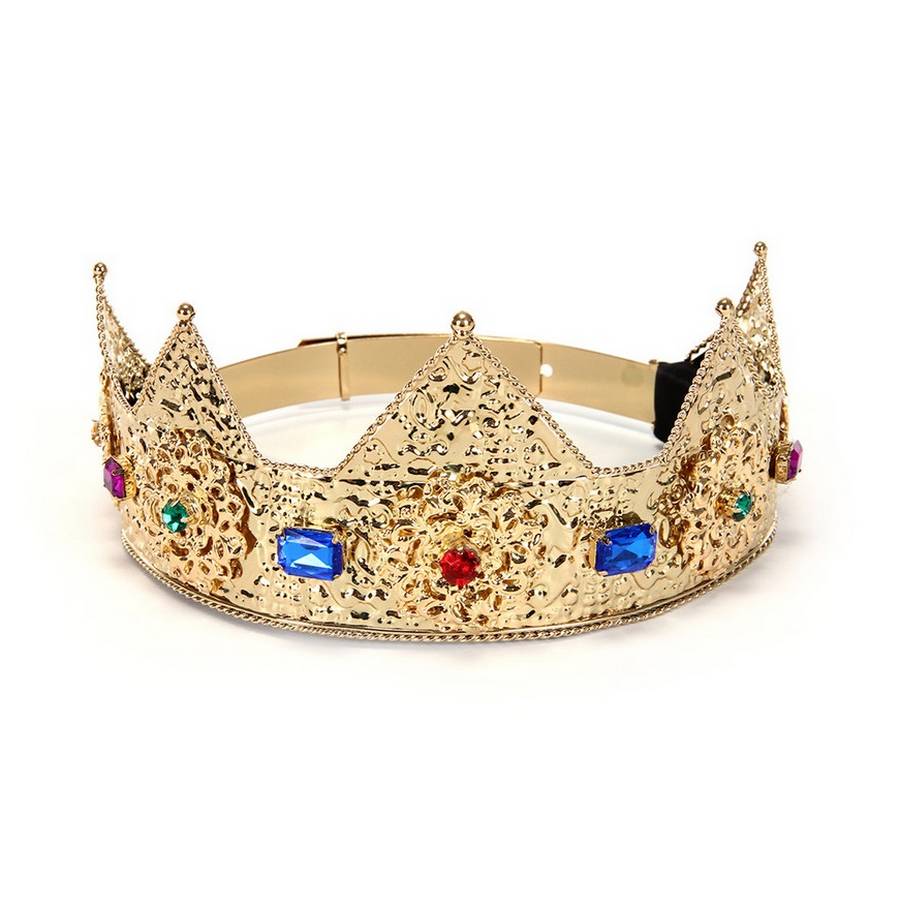 Queen Pointed Gold Crown Adjustable