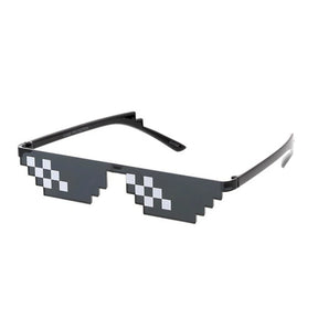 Thug Life Novelty Sunglasses 8-bit-pixelated mosaic style Novelty Glasses_black