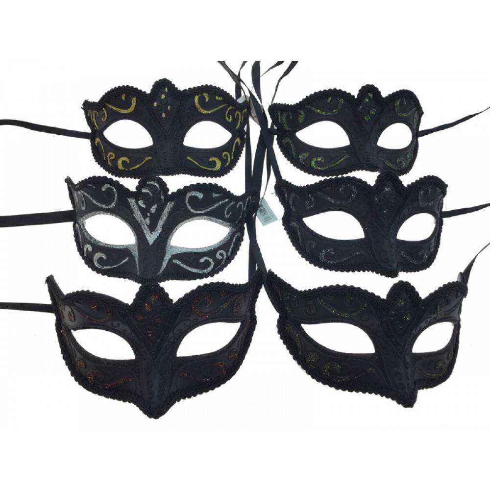 Venetian Styled Mask 31 with glitters- Assorted