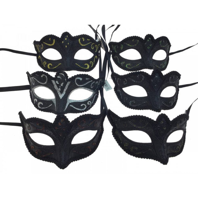 Venetian Styled Mask 31 with glitters- Assorted
