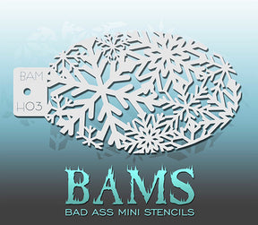 Snowflakes BAM H03 Bad ass mini stencil