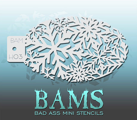 Snowflakes BAM H03 Bad ass mini stencil